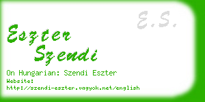 eszter szendi business card